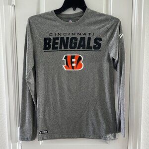 NFL Cincinnati Bengals Gray Long-Sleeve Shirt By New Era Combine Authentic Size